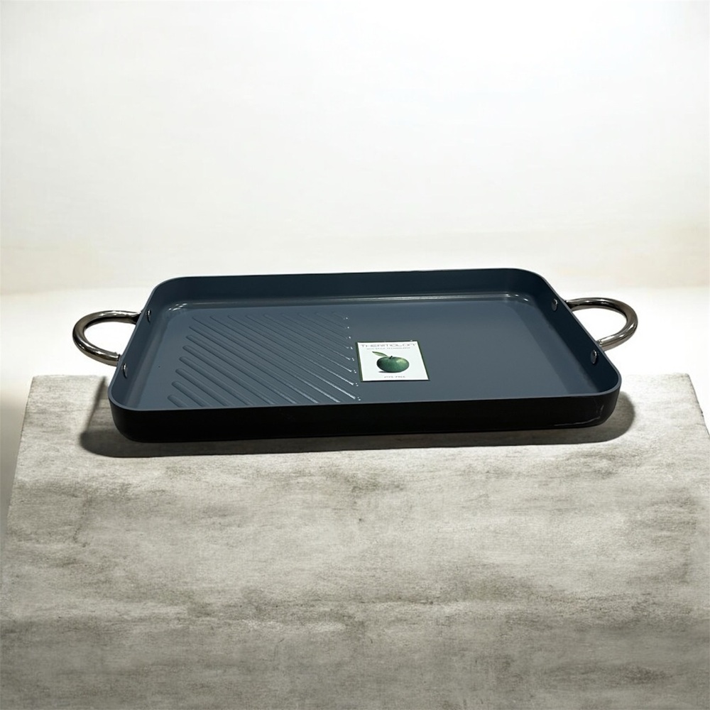 Non-Stick gray Griddle Pan 2 burner